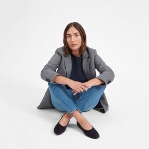 Everlane Day Flat in Navy Suede